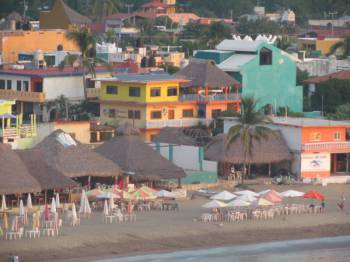 Bungalos Paraiso viewed from the hill